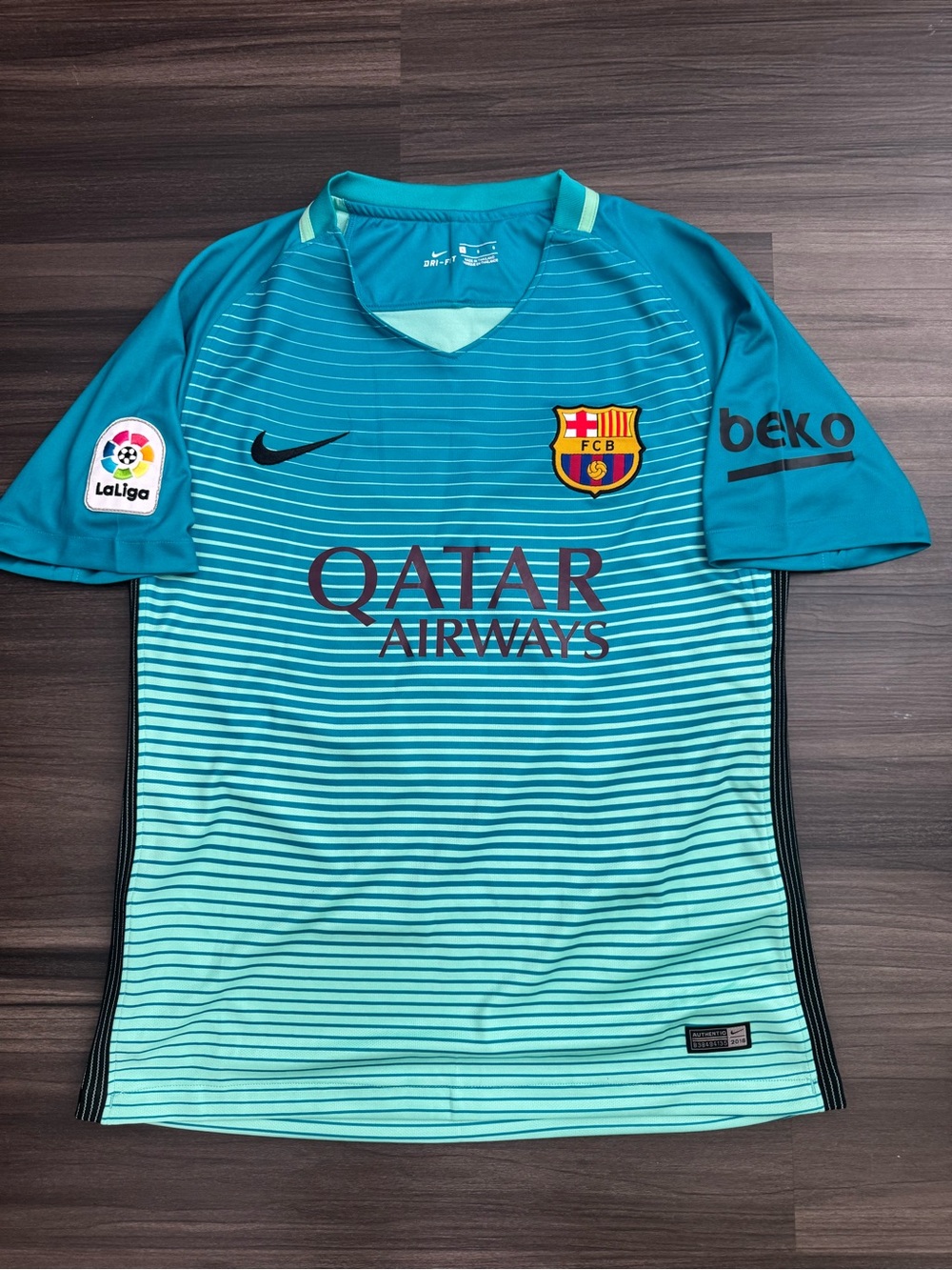 Nike FC Barcelona Lionel Messi #10 Soccer Football Futbol Jersey Blue Men Small